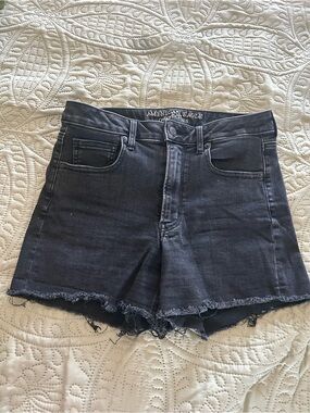 American Eagle Outfitters Black Wash Denim Cutoff Shorts